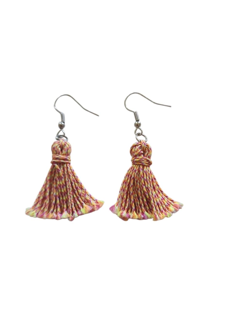 (3)Handmade Pink Multicolor Tassel Earrings - Women Jewelry